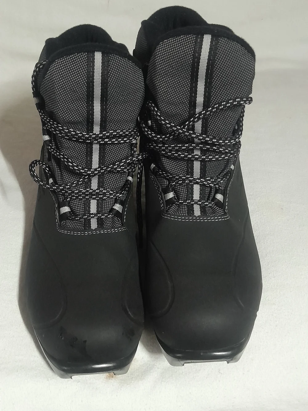 Men's Black Waterproof Lace-Up Winter Boots